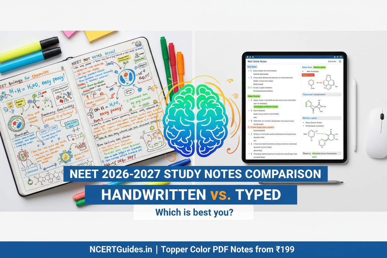 handwritten vs typed notes neet 2026-2027| ncertguides.in