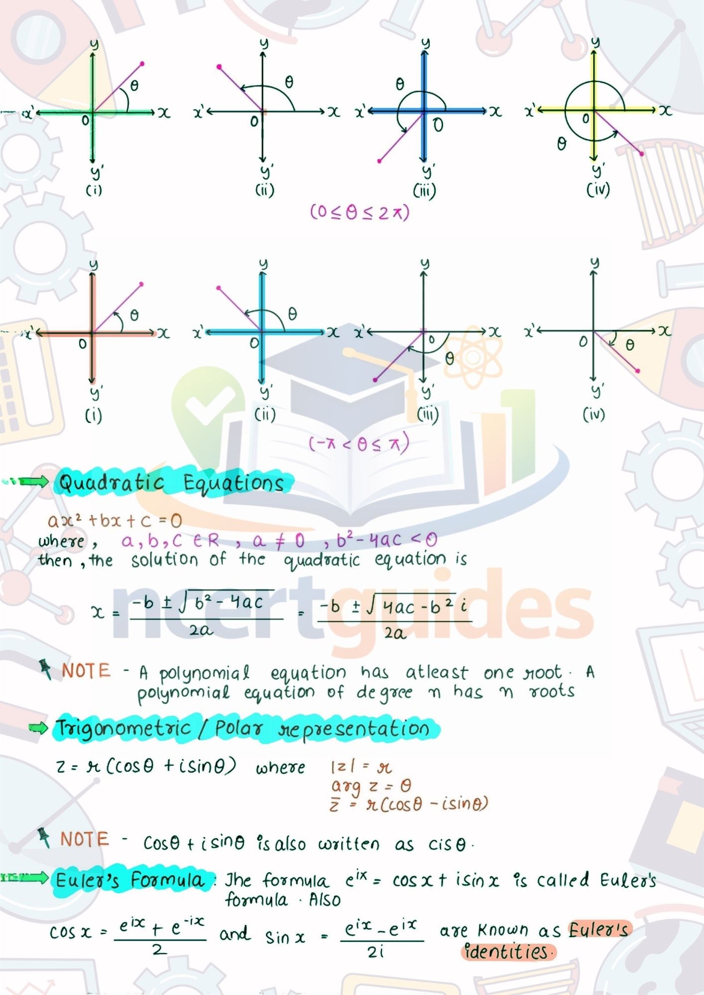 Class 11 + 12 Math Master Notes + Formula Sheet (Digital E-Book)
