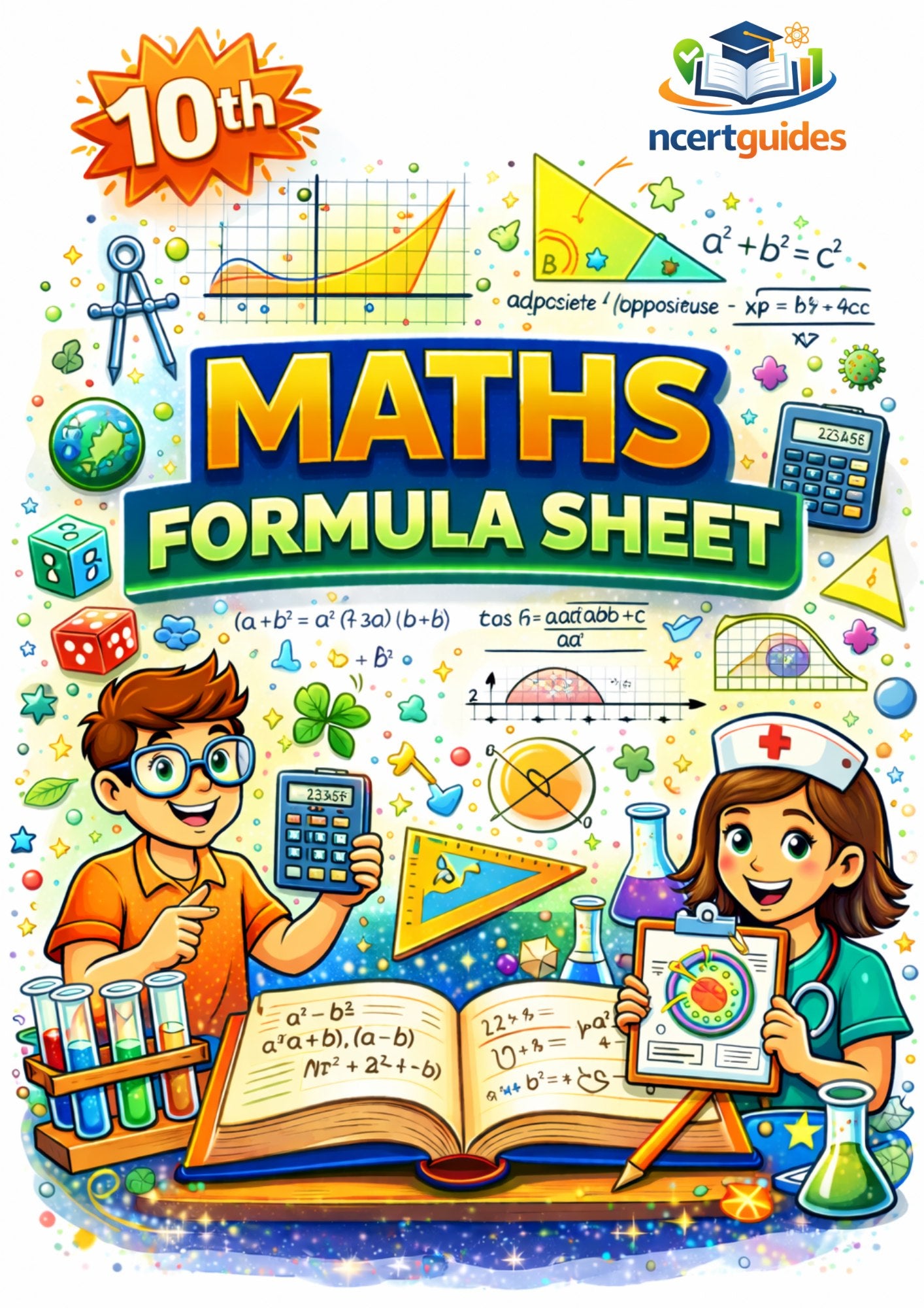 Class 10 Combo Math's + Science + SST  Formula Sheet / Book / Topper's Notes / Short Notes 2025-2026 Ncertguides.in