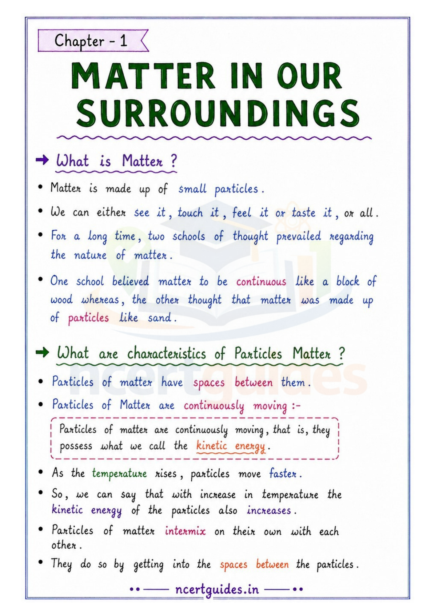 Class 9 Science Complete Handwritten Notes PDF | All 12 Chapters | Session 2026-27 | NCERTGuides.in