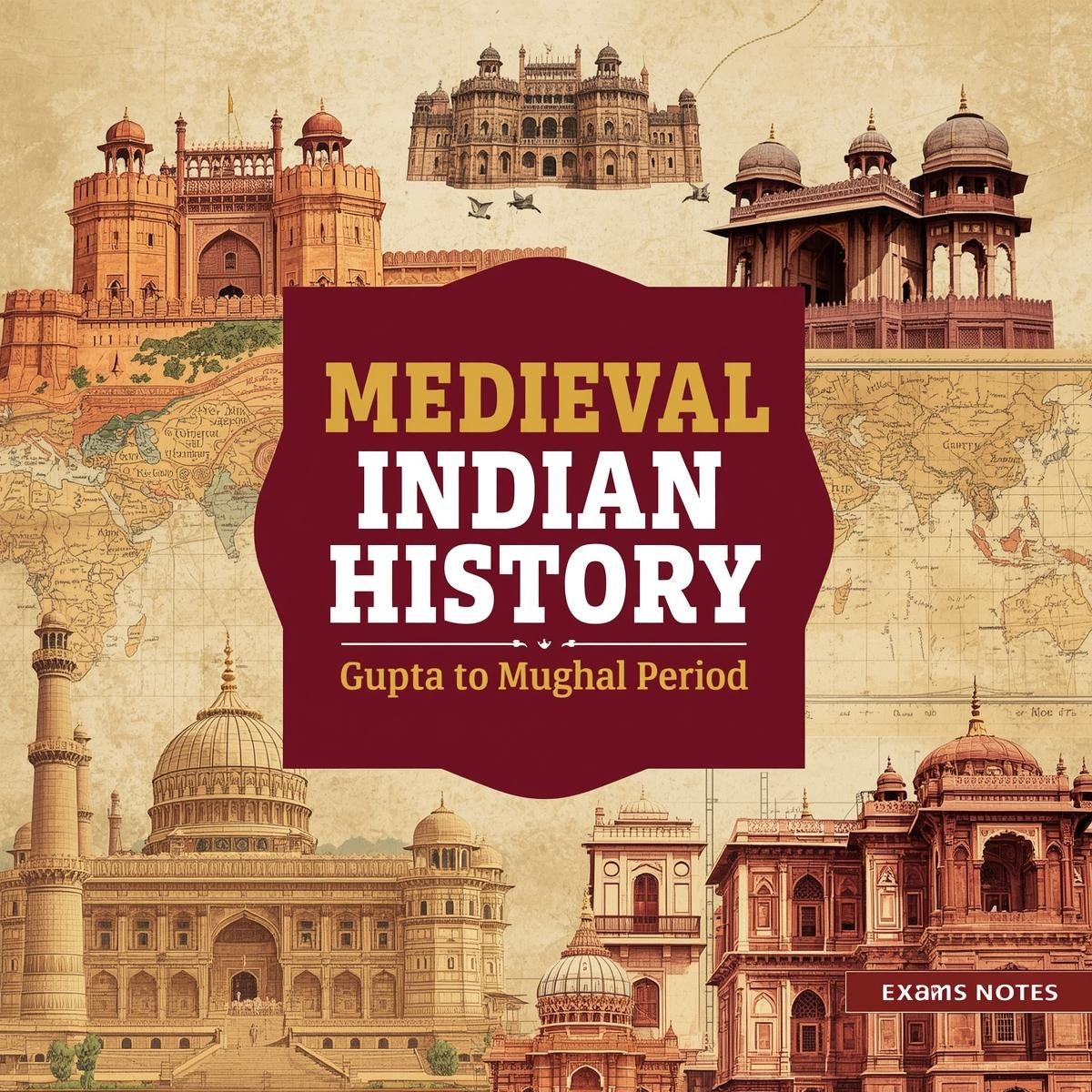 Medieval Indian History NCERT Notes PDF – Gupta to Mughal Period