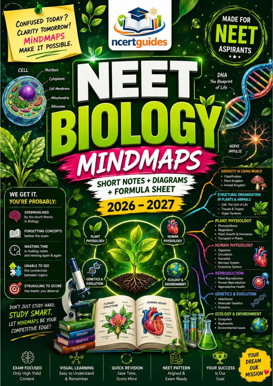NEET Revision Study Material Combo 2026  | Mindmaps + MCQs + PYQs + Revision PDF