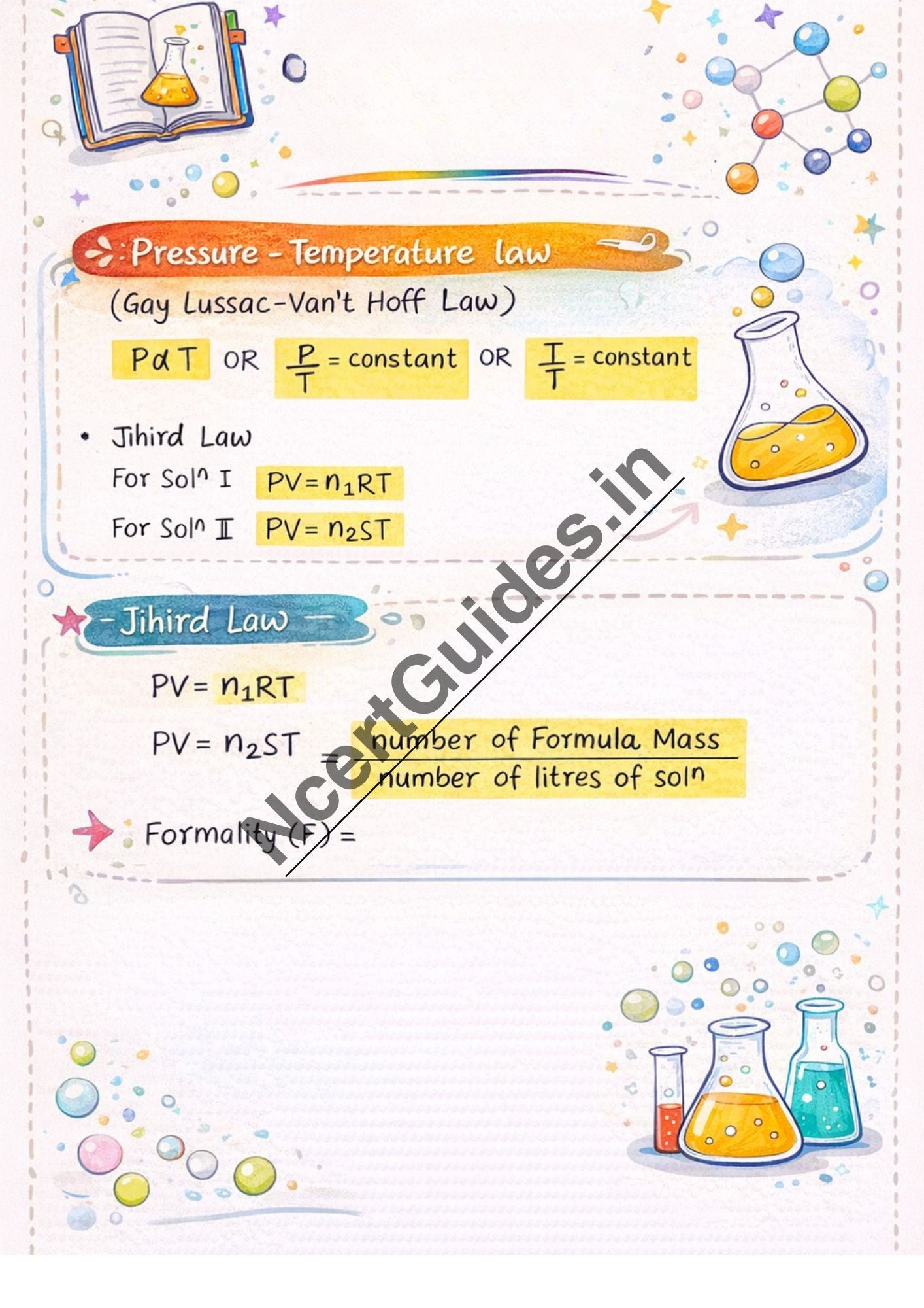 Class 11 + 12 Chemistry  Handwritten Short Notes PDF | Formula Sheet | NCERT Based