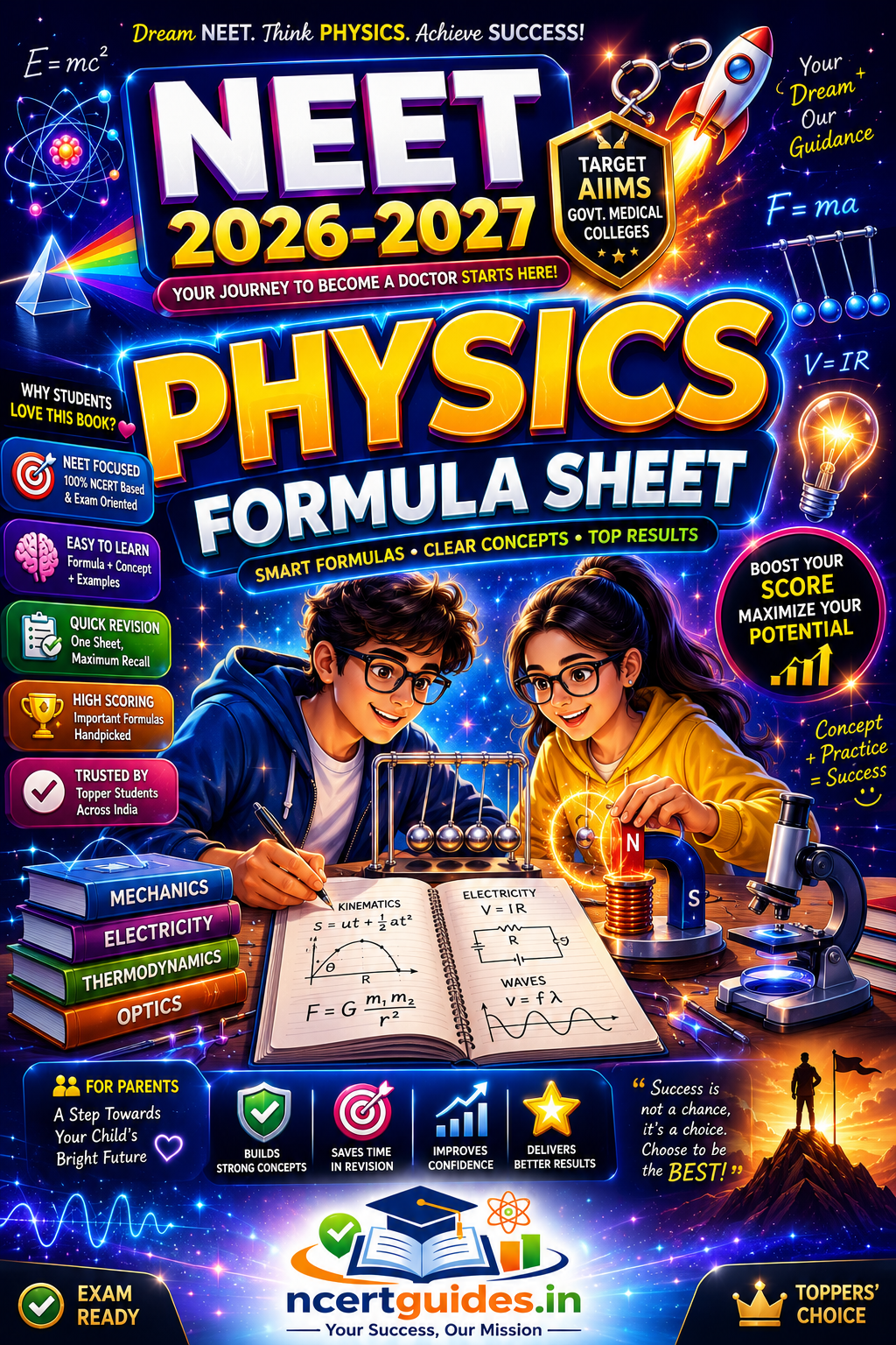 NEET Physics Master Notes +  Formula Sheet 2026 - 2027